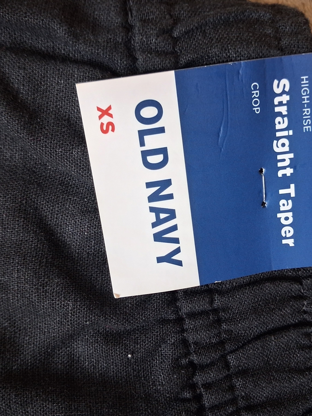 Old Navy Women's Black New With Tags Xs High Rise Straight Taper Crop Pants - Picture 7 of 7